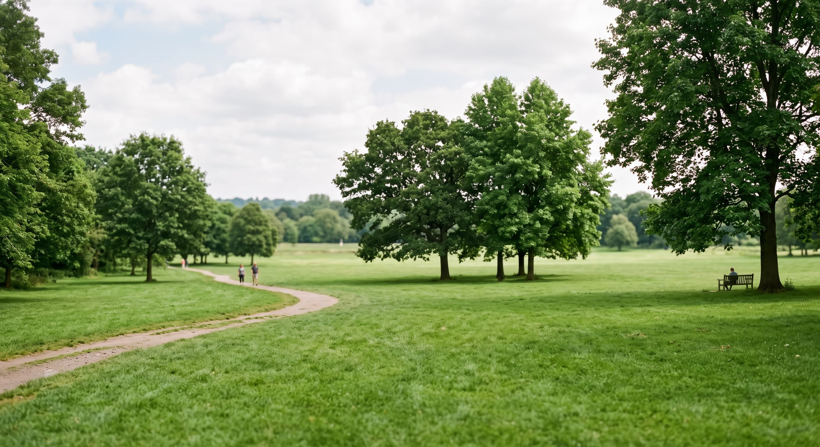 Green space beside a nearby community